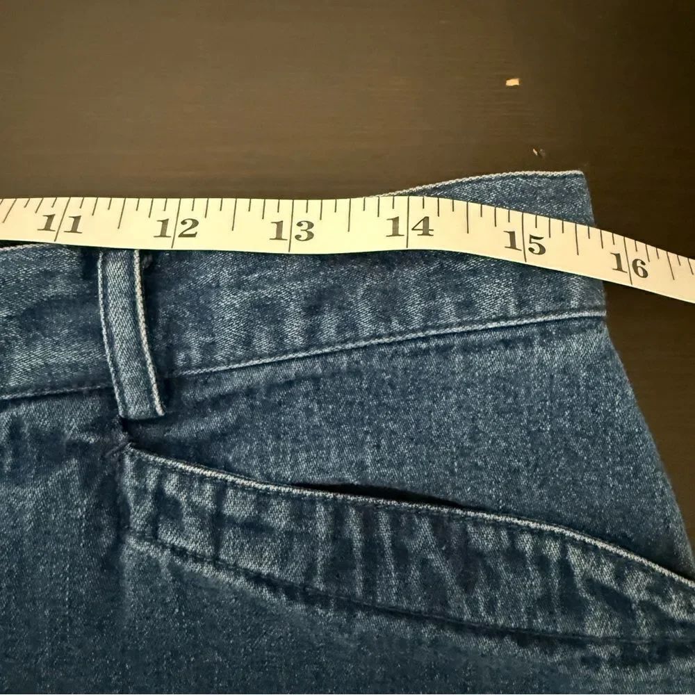 Vintage Talbots Jeans Pants Women Sz 12 Blue High Rise Baggy Denim 90s Y2K Retro - Picture 9 of 11